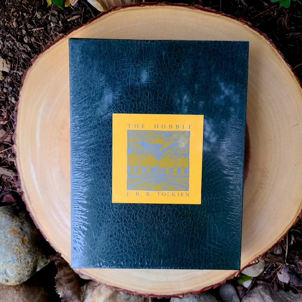 J.R.R. Tolkien's THE HOBBIT Green Leather Deluxe Collector Edition Book Hardback
